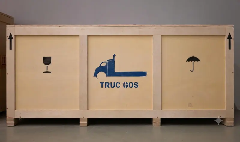 Custom wooden crates built for commercial machinery shipping